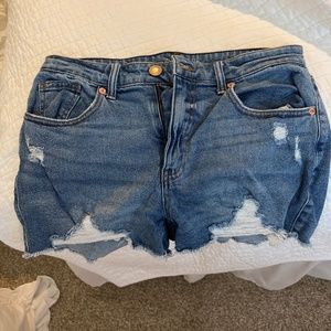 Target Wild Fable Jean shorts with crochet ripped detail